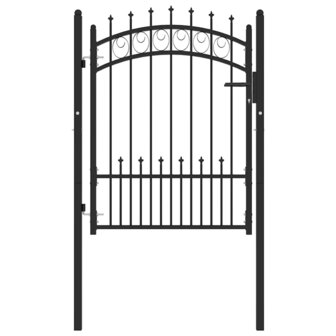 Poort met speerpunten 100x125 cm staal zwart 2