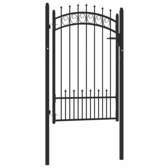Poort met speerpunten 100x150 cm staal zwart 1