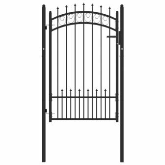 Poort met speerpunten 100x150 cm staal zwart 2