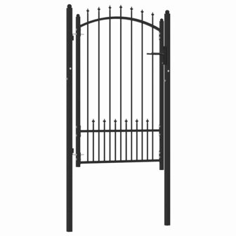 Hekpoort met slot Zwart 100 x 150 cm Poedergecoat staal 2