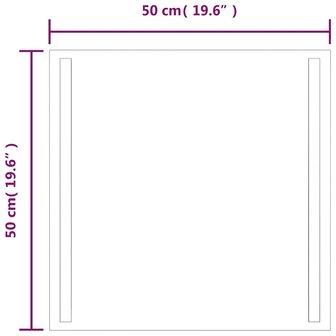 Badkamerspiegel LED 50x50 cm 5