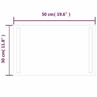 Badkamerspiegel LED 50x30 cm 5