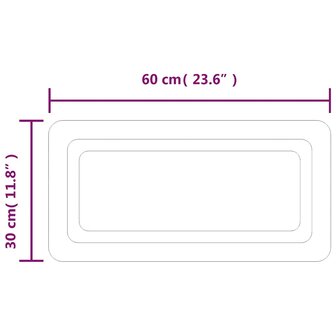 Badkamerspiegel LED 60x30 cm 5
