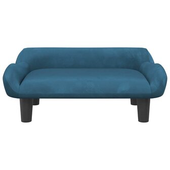 Hondenmand 70x40x24 cm fluweel blauw 3