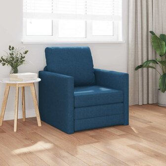 Vloerslaapbank met kussen Blauw 74 x 77 x 81 cm Stof 1