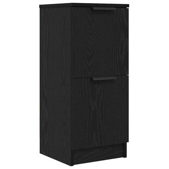 Dressoir Zwart eiken 30 x 30 x 70 cm Bewerkt hout 2