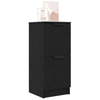 Dressoir Zwart eiken 30 x 30 x 70 cm Bewerkt hout 3