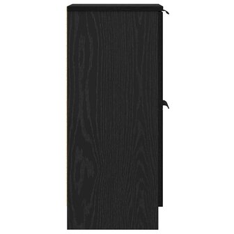 Dressoir Zwart eiken 30 x 30 x 70 cm Bewerkt hout 8