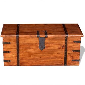 2-delige Opbergkistenset massief hout 4