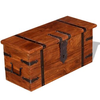 2-delige Opbergkistenset massief hout 5