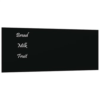 Magneetbord voor aan de wand 50x20 cm gehard glas zwart 2