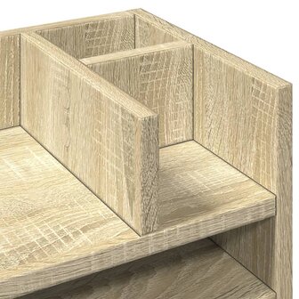 Bureau organiser 44,5x24x25 cm bewerkt hout sonoma eikenkleurig 7