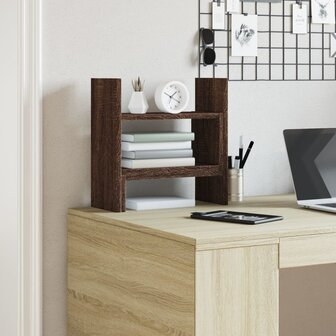 Bureau organiser 38,5x17x39 cm bewerkt hout bruin eikenkleur 4