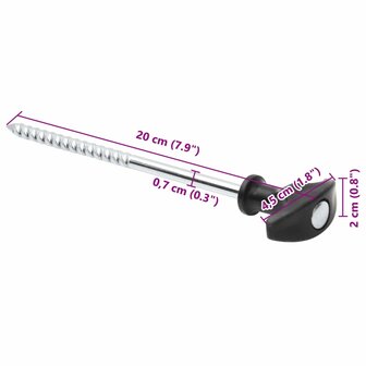 Tentharingen 12 st &Oslash;7 mm 20 cm gegalvaniseerd staal 6