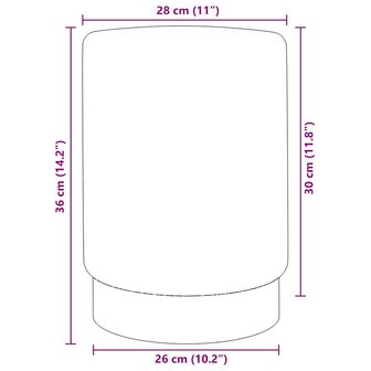 Kruk fluweel 28 x 36 cm paars en goudkleurig 4