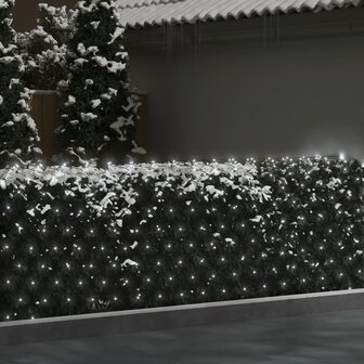 Kerstnetverlichting 204 LED&amp;apos;s binnen en buiten 3x2 m koudwit 3