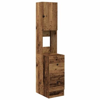 Keukenkast met lade met plank met opslag Oud hout Bewerkt hout 2