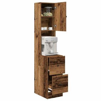 Keukenkast met lade met plank met opslag Oud hout Bewerkt hout 3