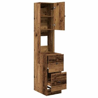 Keukenkast met lade met plank met opslag Oud hout Bewerkt hout 5