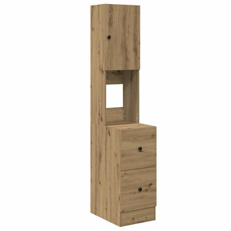 Keukenkast met lade artisanaal eikenkleurig Bewerkt hout 2