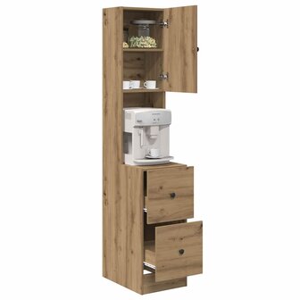 Keukenkast met lade artisanaal eikenkleurig Bewerkt hout 3
