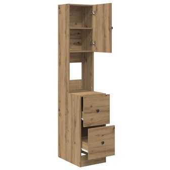 Keukenkast met lade artisanaal eikenkleurig Bewerkt hout 5
