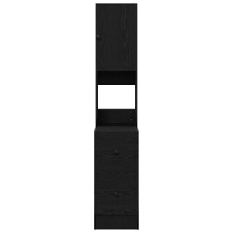 Keukenkast met lade met plank Zwart eiken Bewerkt hout 6