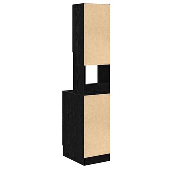 Keukenkast met lade met plank Zwart eiken Bewerkt hout 8