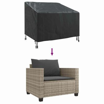 Tuinstoelhoes Zwart 96 x 79 x 74 cm 420D oxford stof 9