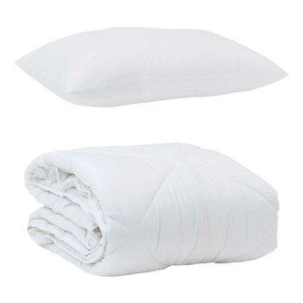 All-season dekbed met kussen Wit 135 x 200 cm Microfibre 2