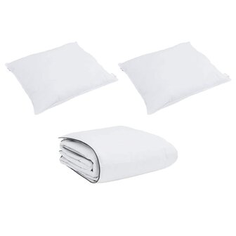 All-season dekbed met kussen 2 pcs Wit 135 x 200 cm Microfibre 2