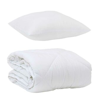 All-season dekbed met kussen Wit 140 x 220 cm Microfibre 2