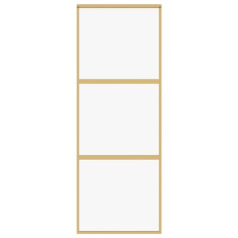 Schuifdeur 76x205 cm helder ESG-glas en aluminium goudkleurig 4