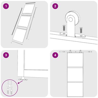 Schuifdeur 76x205 cm helder ESG-glas en aluminium goudkleurig 8