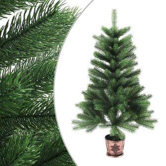 Kunstkerstboom met levensechte naalden 90 cm groen 2