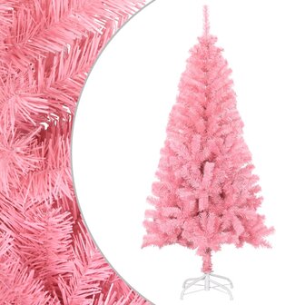 Kunstkerstboom met standaard 150 cm PVC roze 1