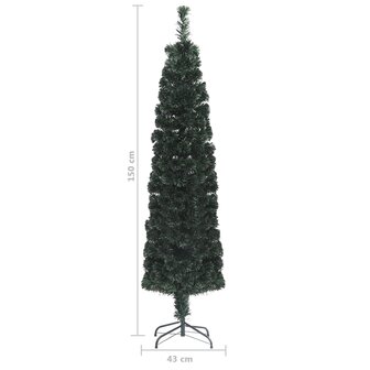 Kunstkerstboom met standaard smal 150 cm glasvezel 8