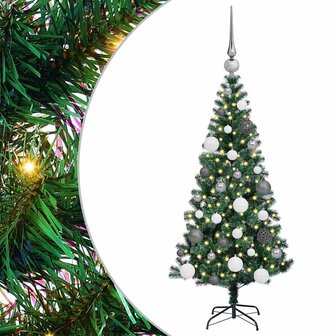 Kunstkerstboom met decoratieve touwlichten Groen 120 cm PVC 2