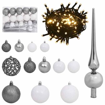 Kunstkerstboom met decoratieve touwlichten Groen 120 cm PVC 7