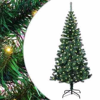 Kunstkerstboom met decoratieve touwlichten Groen 150 cm PVC 2