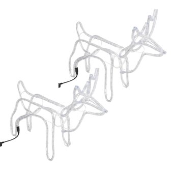 Kerstfiguur rendier 2 st 60x30x60 cm warmwit 3