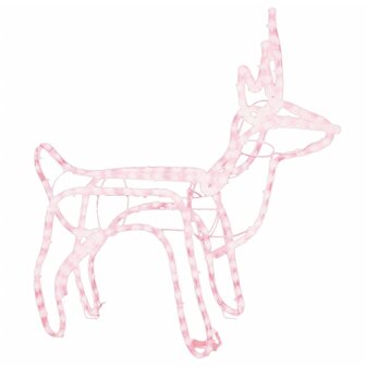 Kerstfiguur rendier warmwit 60x30x60 cm 2