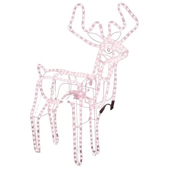 Kerstfiguur rendier met bewegende kop warmwit 76x42x87 cm 2