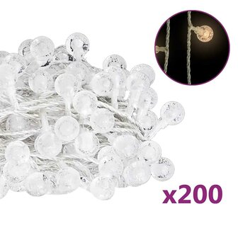 Lichtsnoer met 200 LED&amp;apos;s 8 functies warmwit 20 m 2