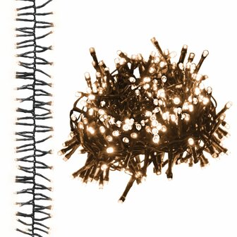 Lichtslinger cluster met 400 LED&amp;apos;s warmwit 7,4 m PVC 2