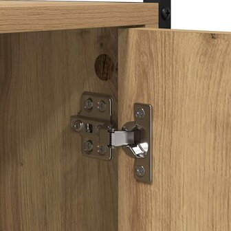 Wasmachinekast artisanaal eikenkleurig 68 x 48,5 x 194 cm 9