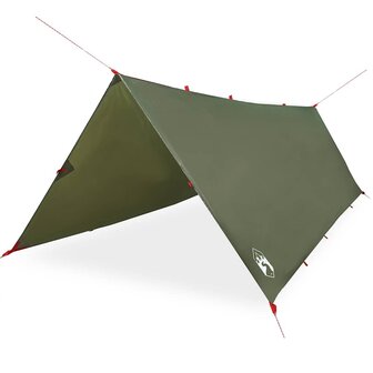 Kampeerluifel waterdicht 406x306 cm olijfgroen 2