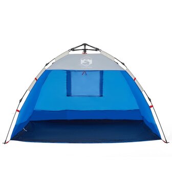 Strandtent 2-persoons waterdicht snelontgrendeling azuurblauw 6