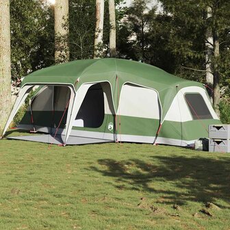 Familietent met verandakoepel 9-persoons waterdicht groen 1