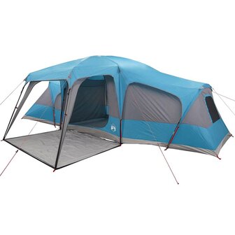 Familietent met verandakoepel 9-persoons waterdicht blauw 4
